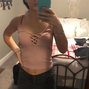 Tank top that crosses in the front!